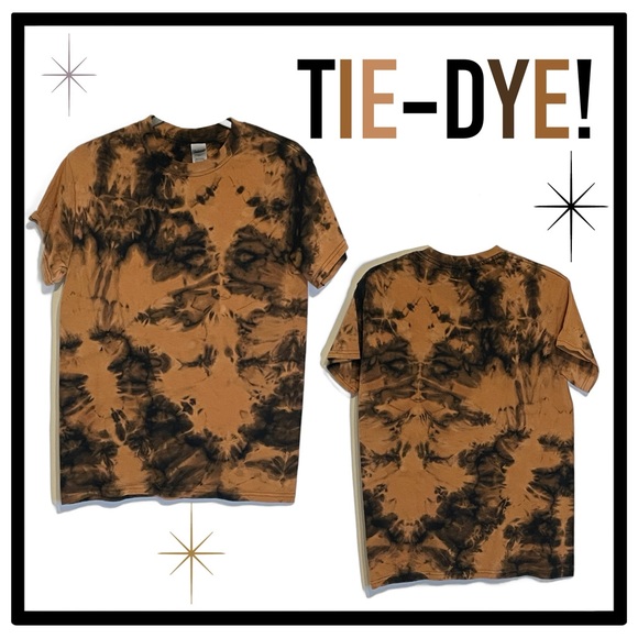 Tie-dye t-shirt, size small, orange and black - Picture 1 of 1